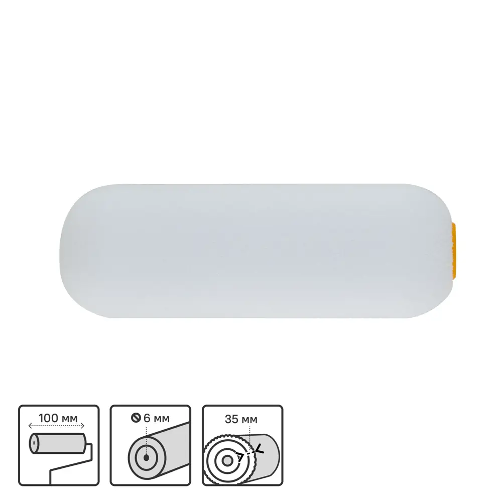 Валик MASTER COLOR для эмалевых красок 100 мм с поролоновой основой 88279283 STLM-0077129