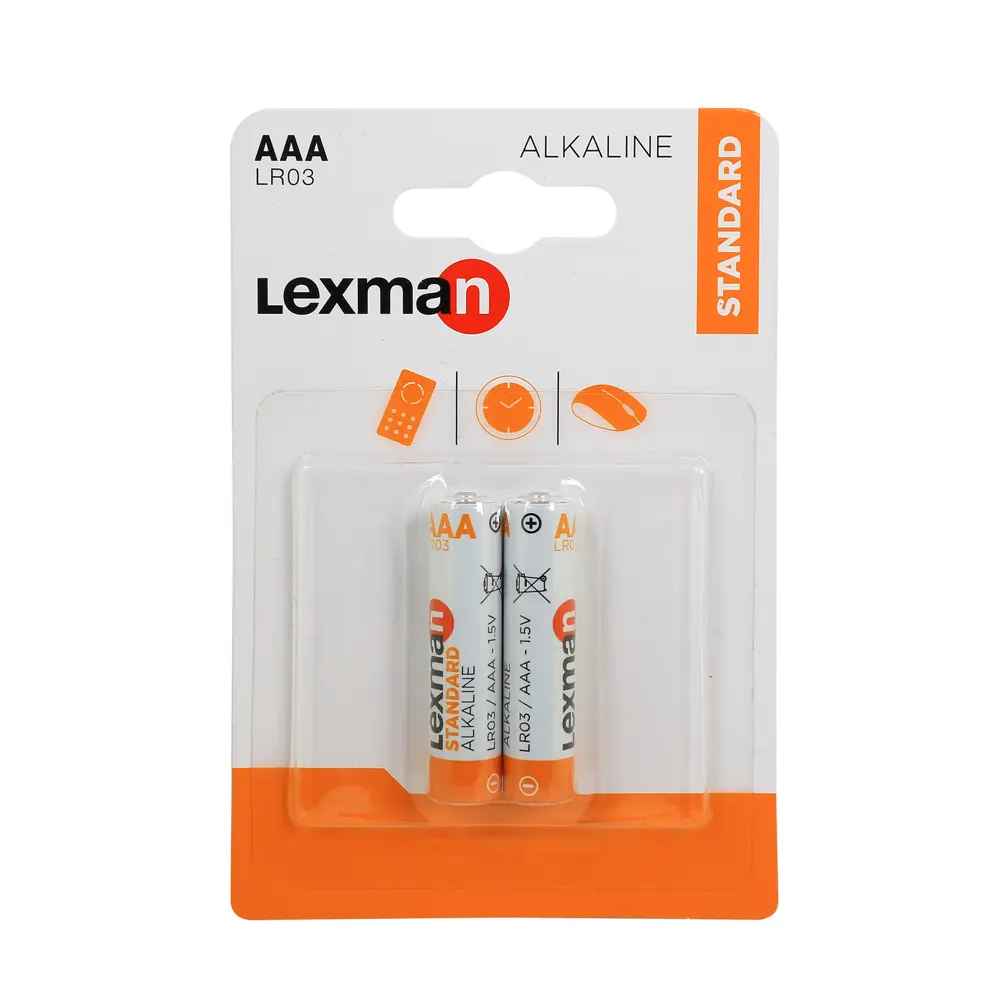 Батарейка Lexman Standard AAA (LR03) алкалиновая 2 шт. 82003970 STLM-2197406 