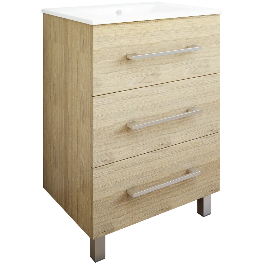 Тумба под раковину напольная Sanflor «Мадрид» 60x84 см цвет вяз STLM-2160003 - Вид №1