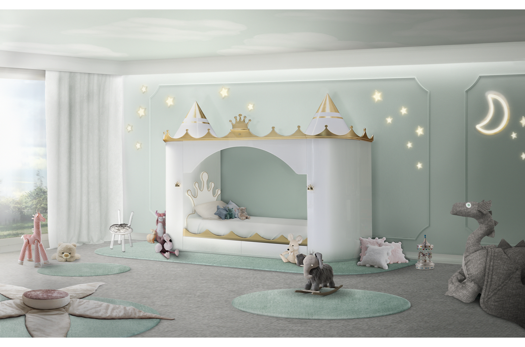 CIST322 Детская кровать домик Замок королей и королев Circu  - Вид №6