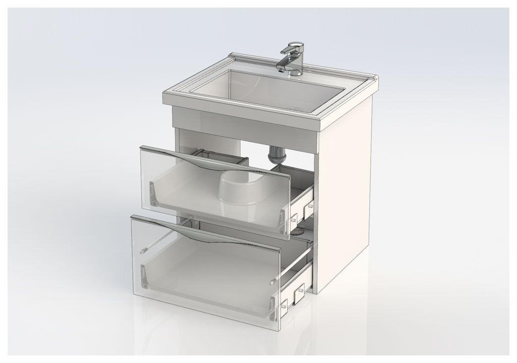 Тумба с раковиной Aquanet Эвора 60 белый 0018430600182322 - Вид №6
