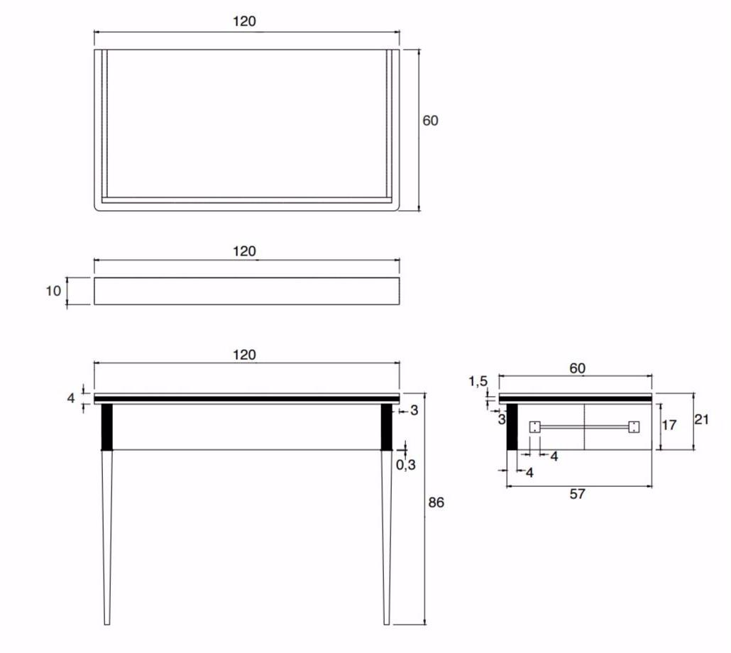 Gentry Home Раковина с одной консолью из темного мрамора emperador  3080  - Вид №2