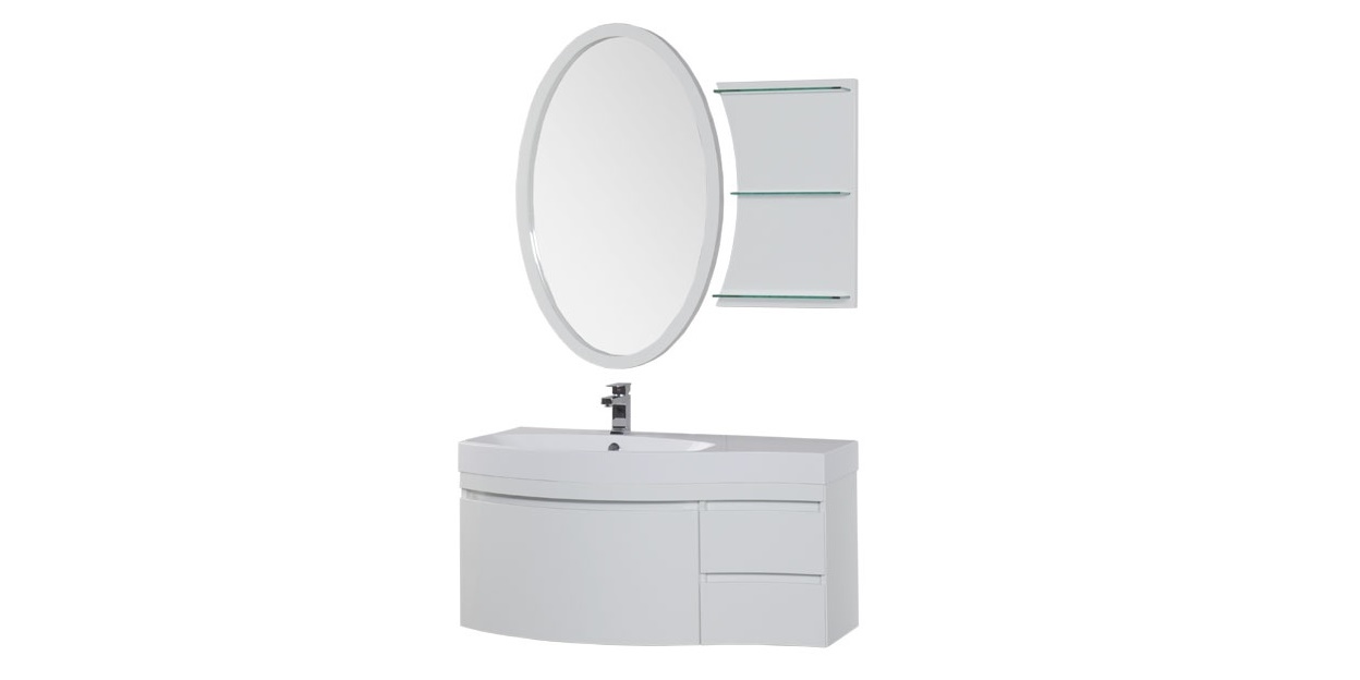 Комплект мебели Aquanet Опера 115 L белый (3 ящика) 00169449 - Вид №2