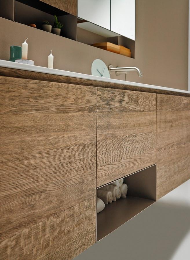 INBANI Модульная подвесная тумба под умывальник из дерева Strato sun-id-1401213 - Вид №6