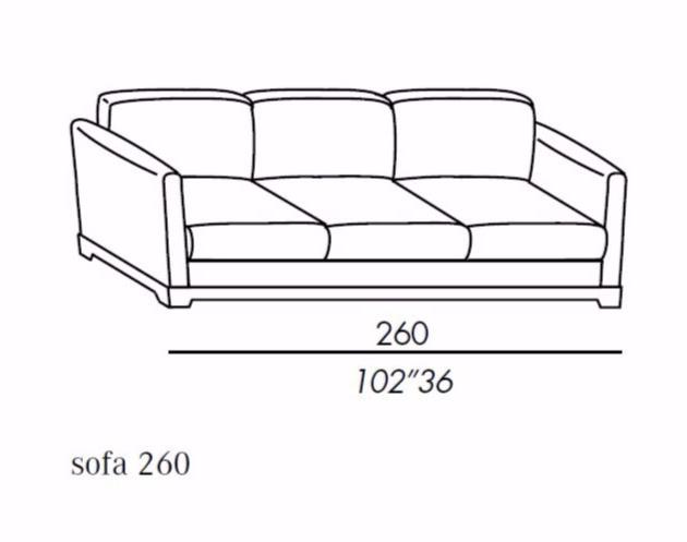 Meridiani 3-х местный кожаный диван Allen sun-id-1357581 - Вид №3