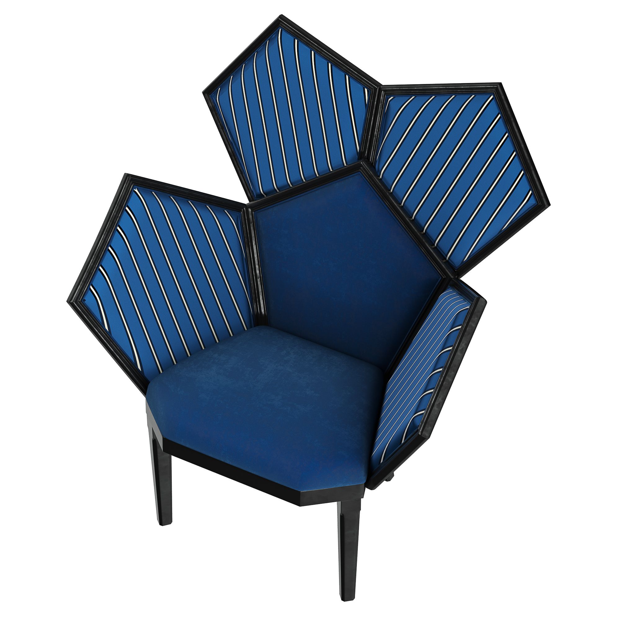 Бархатное кресло с подлокотниками Fratelli Boffi Blue Lyric ARCH-00126831 - Вид №4