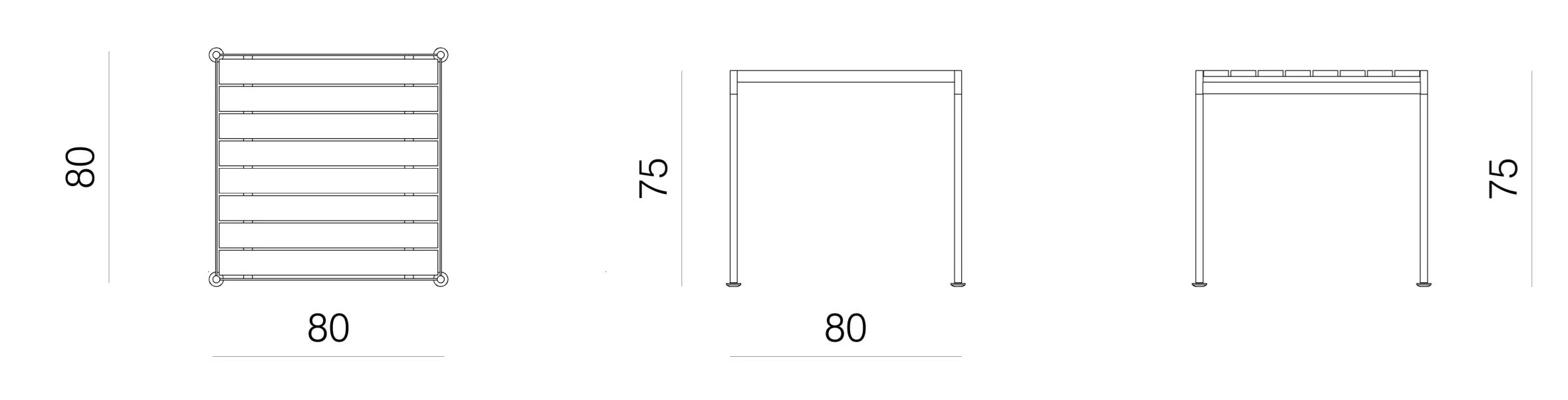 Деревянный выдвижной садовый стол prostoria Jugo ARCH-00106166 - Вид №13