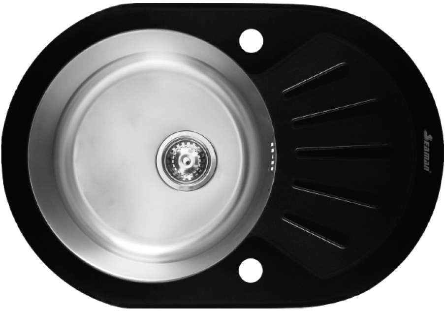 Кухонные мойки Eco Glass SMG-730B.B SEAMAN