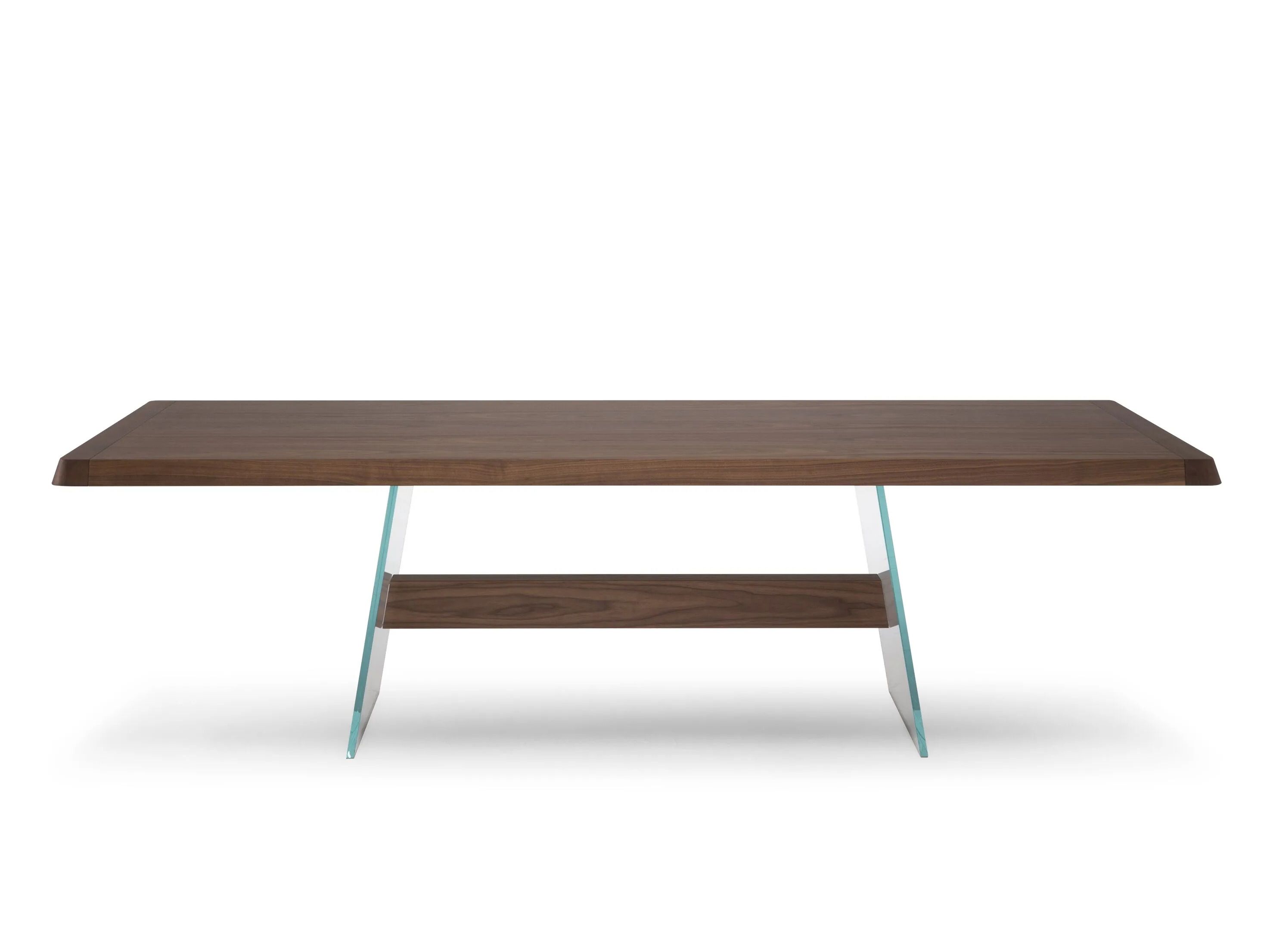 Прямоугольный стол из дерева и стекла Natuzzi Italia Phantom ARCH-00134688