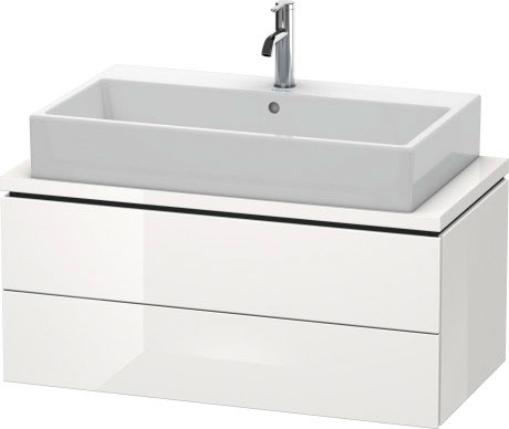 LC580805353 Тумбочка для компактной консоли L-Cube #LC5808 920 x 477 мм Каштан темный, декор Duravit - Вид №2