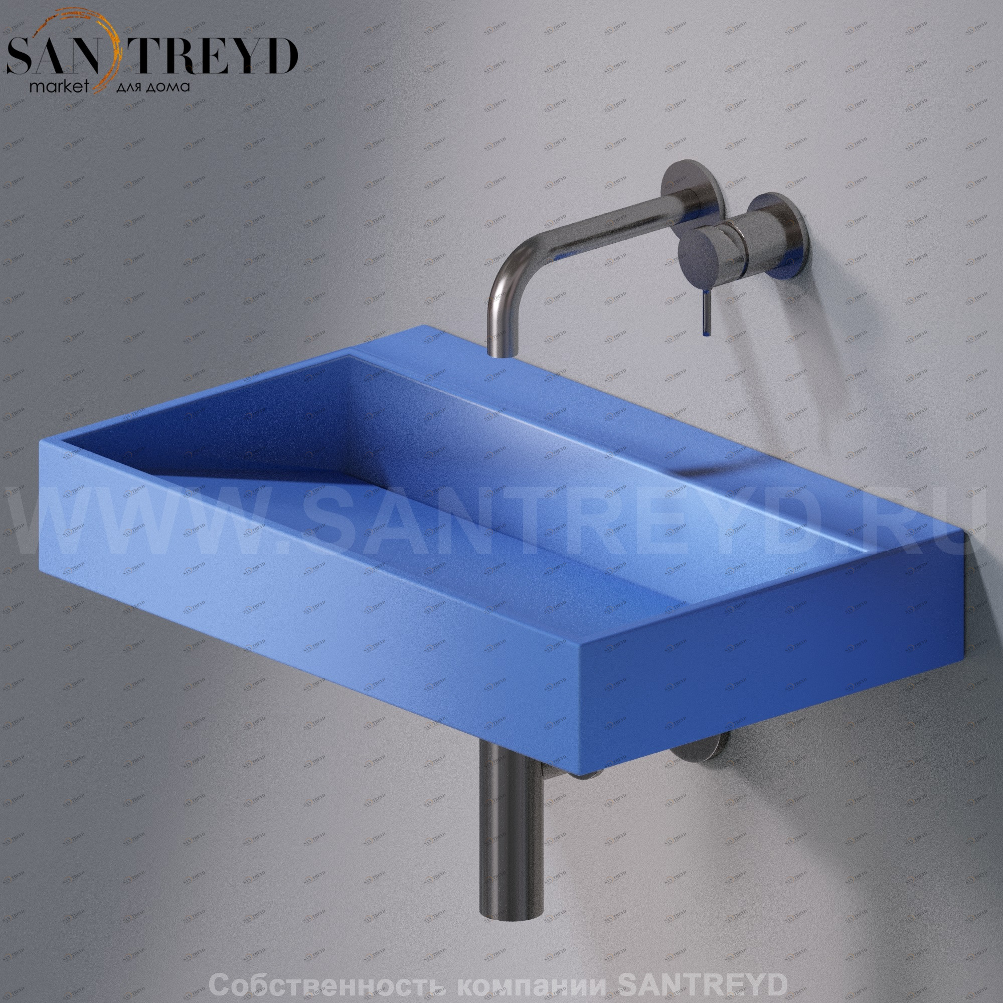 L010T1RPV4.140 Подвесная раковина настенная прямоугольная A. e T. Italia P35 AeT ITALIA