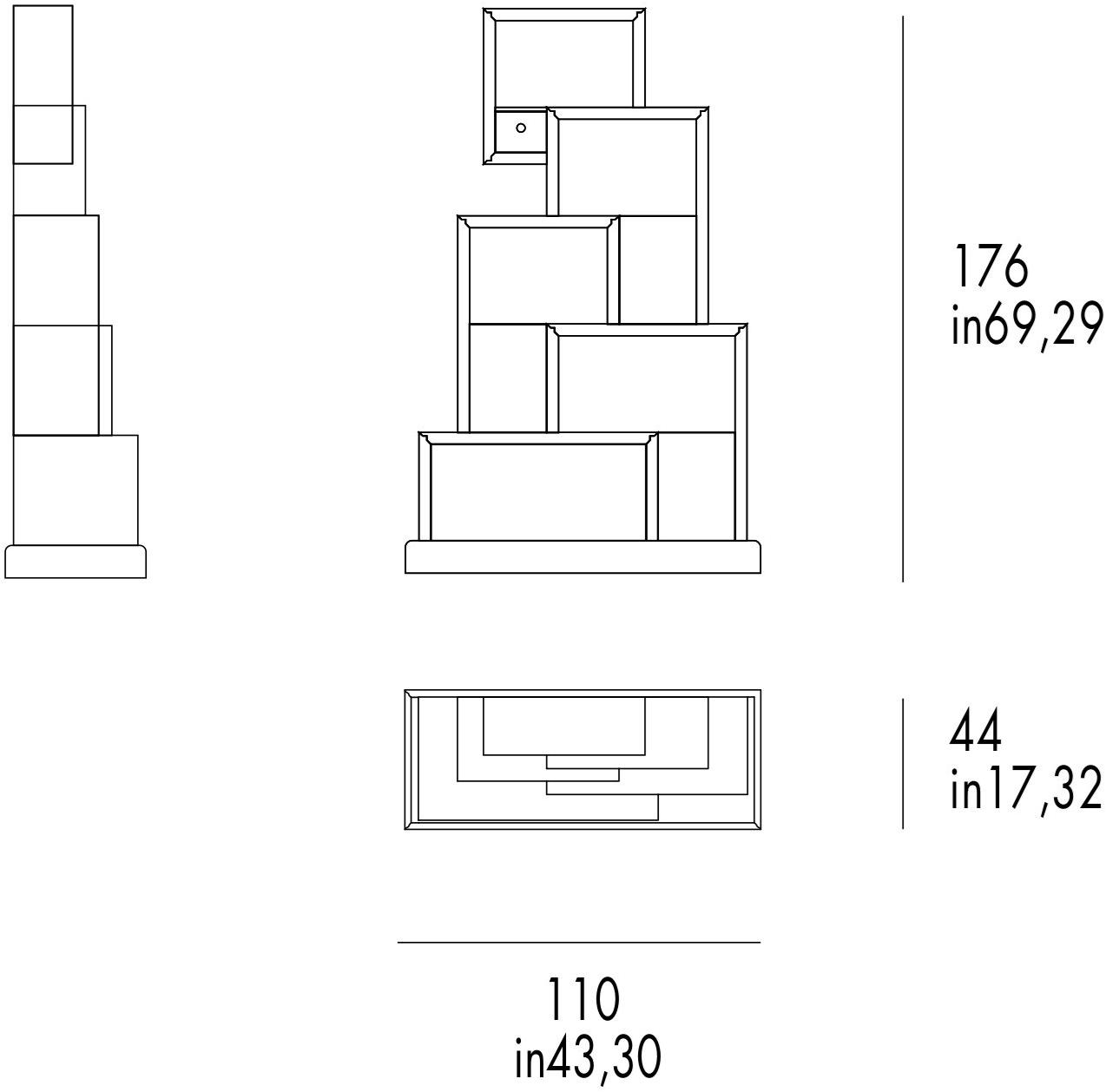 Grilli Модульный открытый книжный шкаф My cat 730101 dx - Вид №2