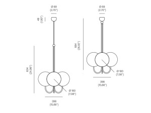 Опаловое стекло светодиодный подвесной светильник