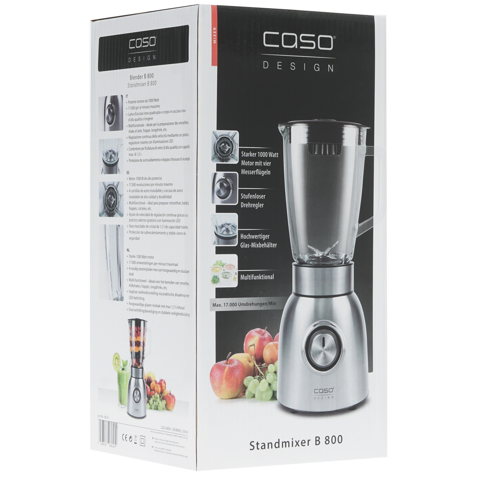 8117221 Блендер стационарный CASO B 800 серебристый STDN-0123088 - Вид №7
