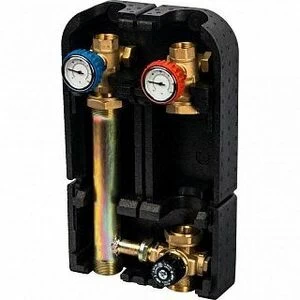 Насосная группа STOUT с термостатическим клапаном 1" без насоса в теплоизоляции