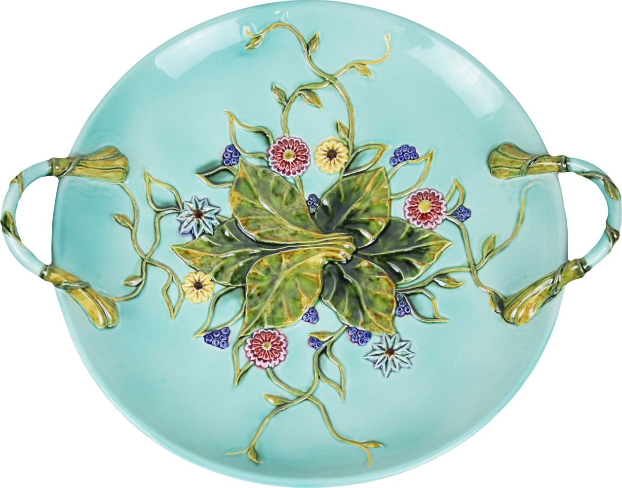 10646078 Романов Фаянс Блюдо для фруктов "Летний луг" Керамика 