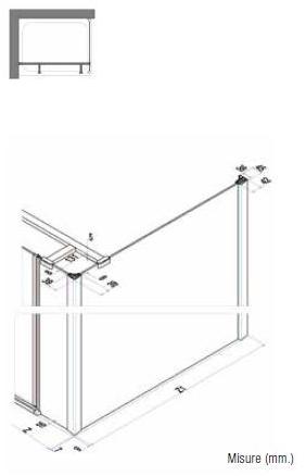 Samo Душевая кабина из закаленного стекла с неподвижной стенкой Eccelsa sun-id-1503176 - Вид №3