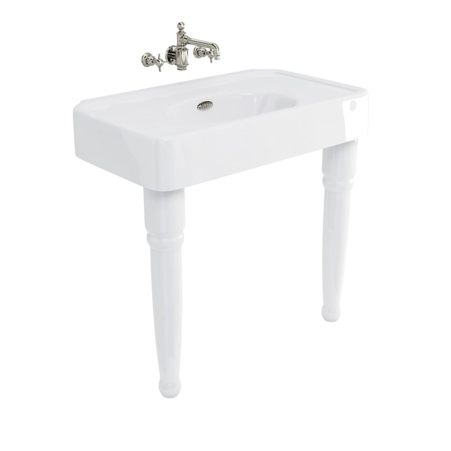 Burlington Arcade Раковина Arcade 900 мм с переливом и керамическими ножками консоли с хромированным переливом и керамическими ножками консоли ARC900 NTH ARC2 A68 CHR  - Вид №1