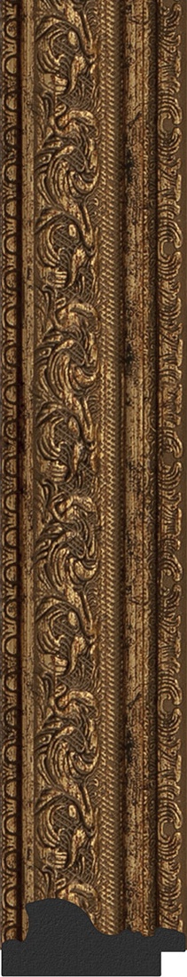 BY 3695 Зеркало в багетной раме - виньетка состаренная бронза 56 mm EVOFORM Octagon - Вид №2