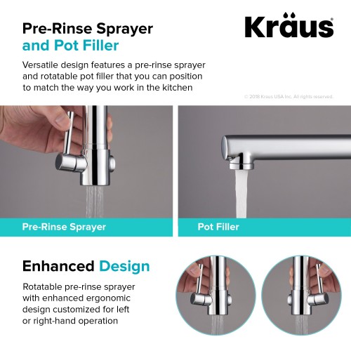 Смесители для кухни Artec Pro KPF-1603CH латунь под заказ krausru  - Вид №4