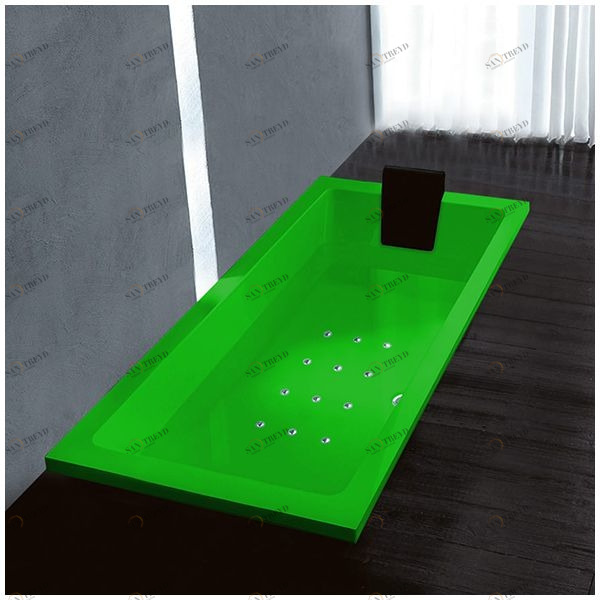 Ванна Gruppo treesse Quadra 170 V072C-DX-ZE зелёная с аэромассажем прямоугольная встроенная правая STAV072CDXZE