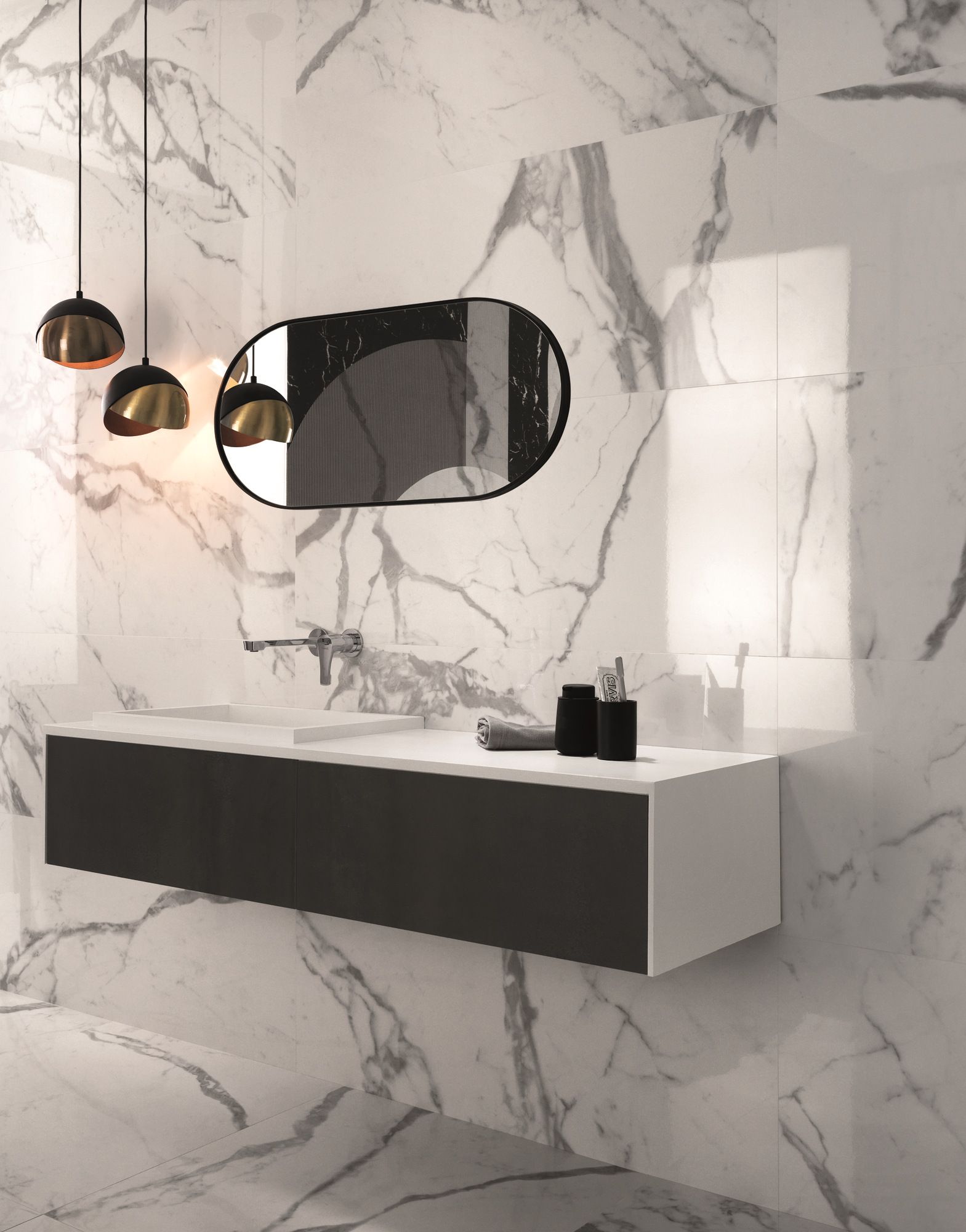 Пол / керамогранит с мраморным эффектом FAP ceramiche Roma Gold ARCH-00044009 - Вид №68