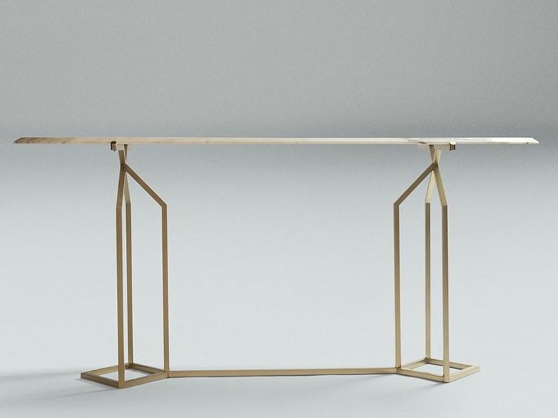 Paolo Castelli Овальная консоль из мрамора и металла Twelve sun-id-1507131 - Вид №1