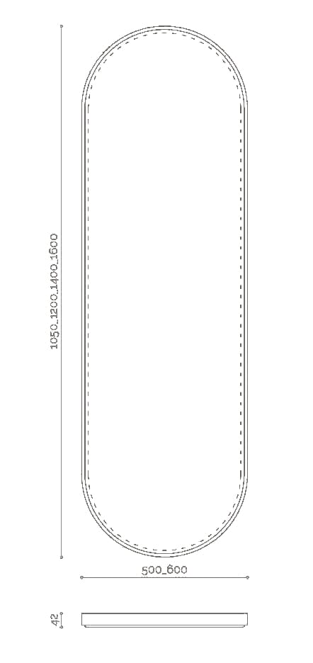 Овальное настенное зеркало Acquapazza Corian ® elements ARCH-00148080 - Вид №3
