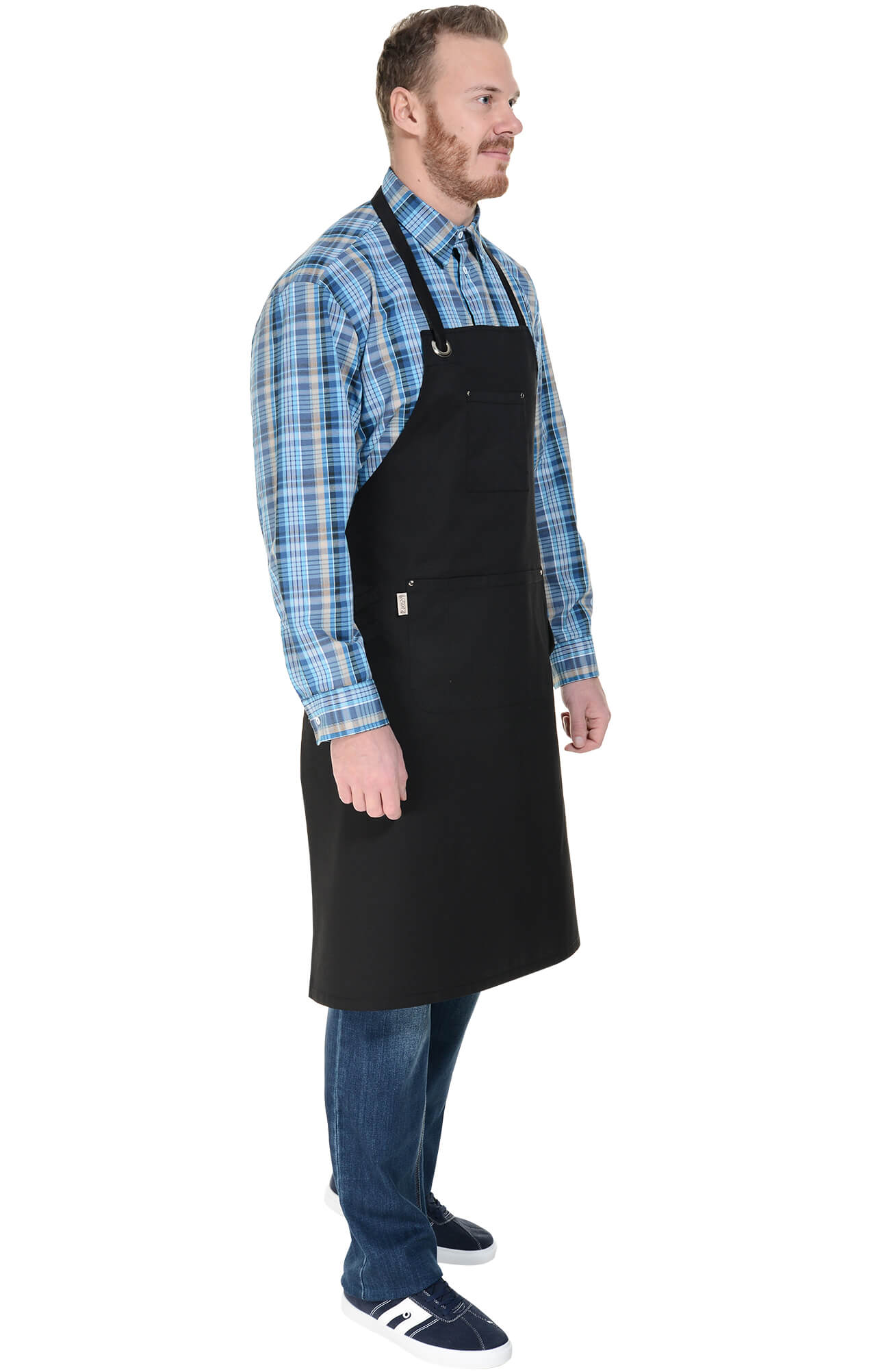 59985 Фартук  с нагрудником, цвет black RICON  Одежда для официантов  размер  - Вид №12