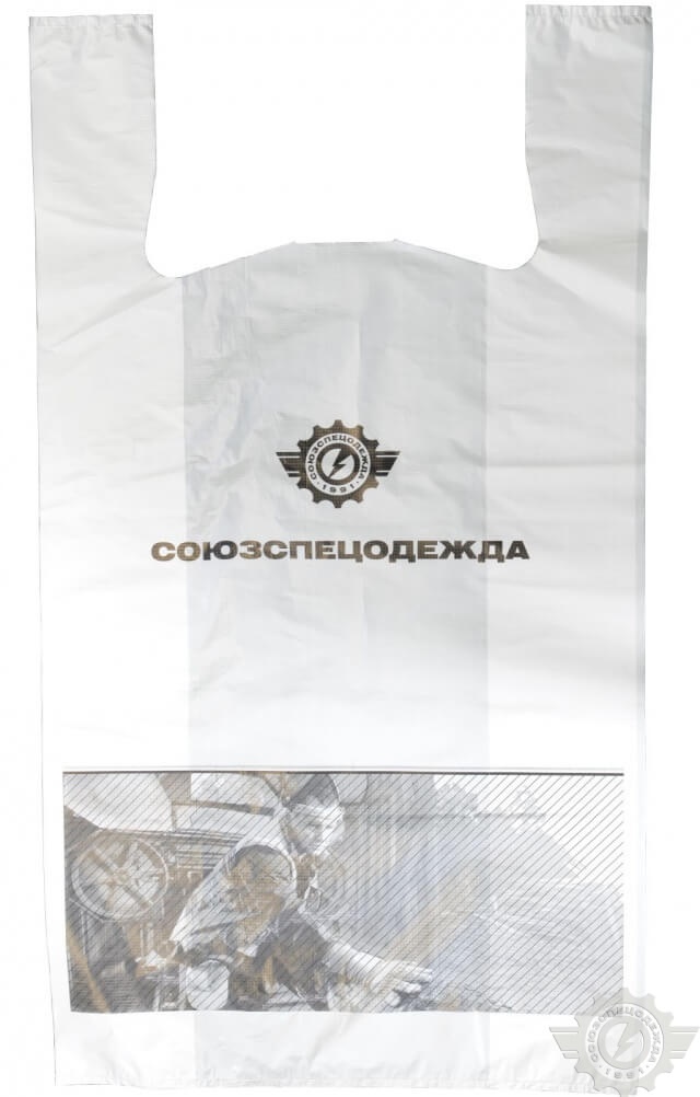 63010 Пакет белый полиэтиленовый  Хозяйственные товары и инвентарь размер 38(+18) х 69 см Спецодежда 