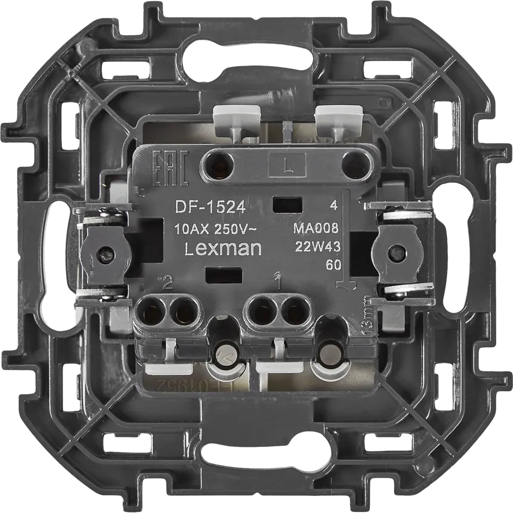LEXMAN LILIAN — двухклавишный выключатель скрытого монтажа в жемчужном исполнении 86761701 STLM-1102252 - Вид №2