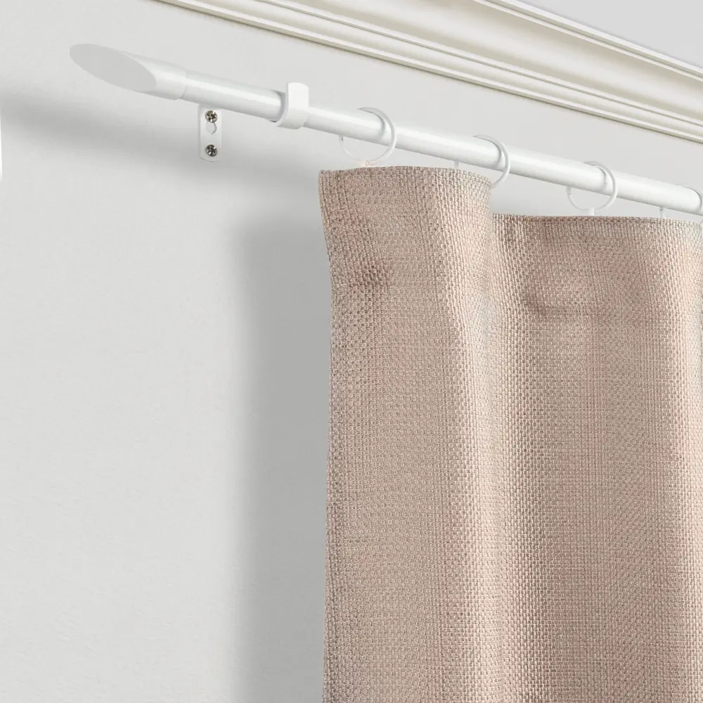 Карниз однорядный раздвижной d19/16 мм наконечник скол 160-320 см цвет белый ORBIS STLM-2171513 - Вид №4