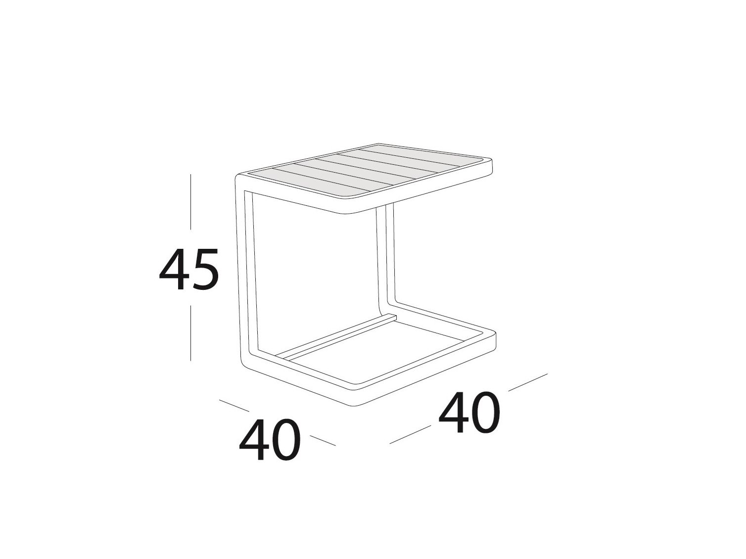 Алюминиевый квадратный садовый стол Roberti Samba Rio ARCH-00002780 - Вид №1