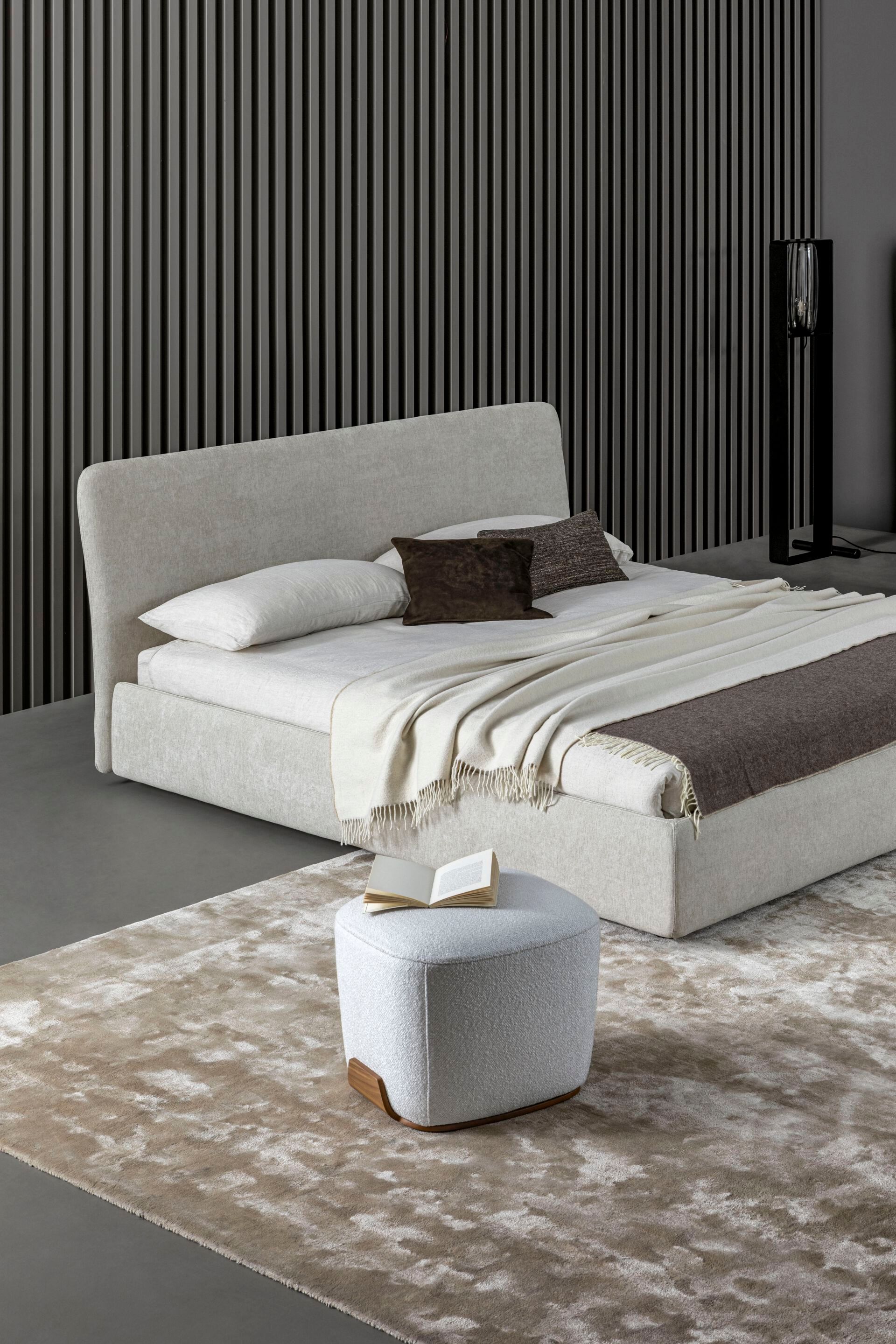 Двуспальная кровать из ткани с мягким изголовьем BONALDO TONIGHT ARCH-00050730 - Вид №11