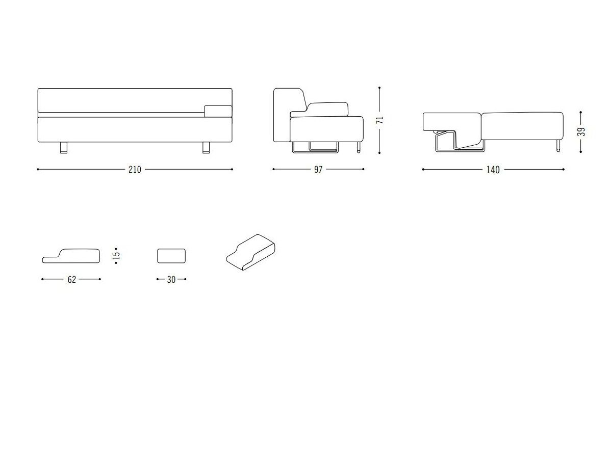 Диван-кровать из ткани COR COSMA ARCH-00097348 - Вид №5