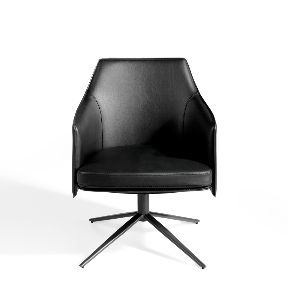 067158 Поворотное кресло кожзам SF779 черное Angel Cerda  - Вид №3