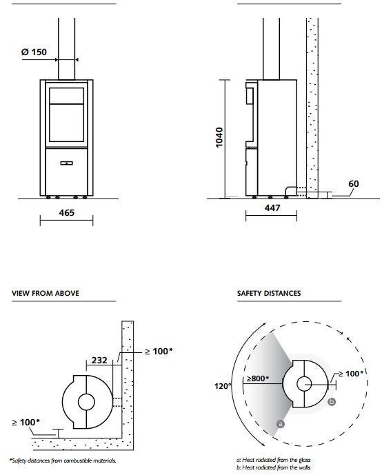 Stûv Вращающаяся дровяная печь из нержавеющей стали Stûv 30 compact sun-id-1440835 - Вид №3