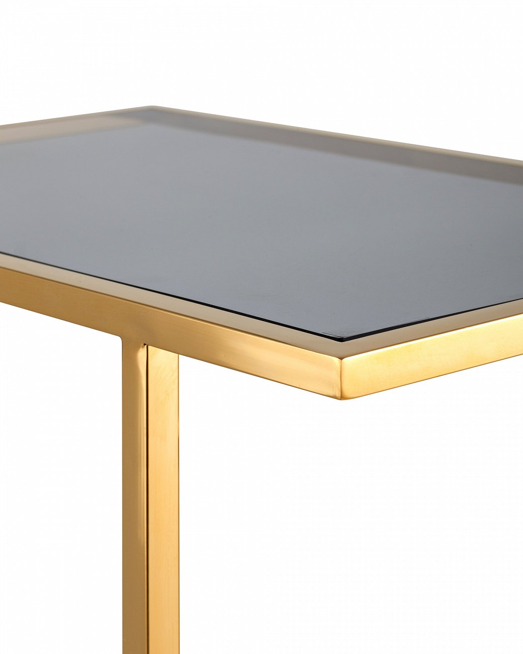 Журнальный столик стеклянный дымчатый с основанием золото 50х32 см "Бостон" STOOL GROUP  00-3881916 Золото  - Вид №2