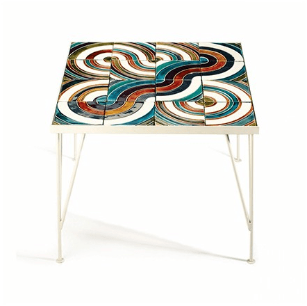 Mambo Unlimited Ideas Квадратный керамический журнальный столик Caldas sun-id-1481665 - Вид №1