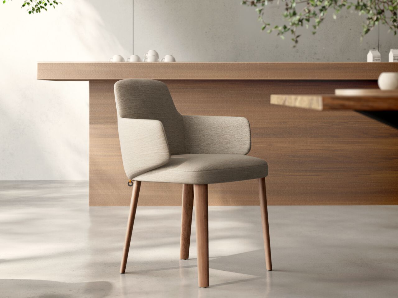 Мягкий тканевый стул с подлокотниками Mobitec Léi ARCH-00082101 - Вид №4