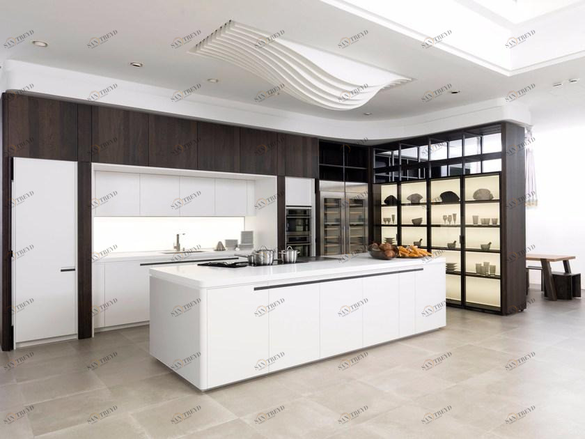 GAMADECOR Модульная кухня из дуба с островом sun-id-1428340