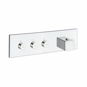 CRIXQ713 Внешние части термостатического смесителя для CRICS813 с металлической пластиной Cristina Rubinetterie