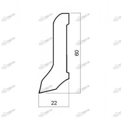Плинтус La San Marco Profili Американский Шпонированный Орех 2500х60 мм 1010000464