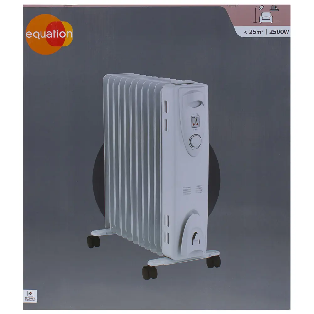 Обогреватель масляный Equation с механическим термостатом, 2500 Вт, 11 секций STLM-2159136 - Вид №4