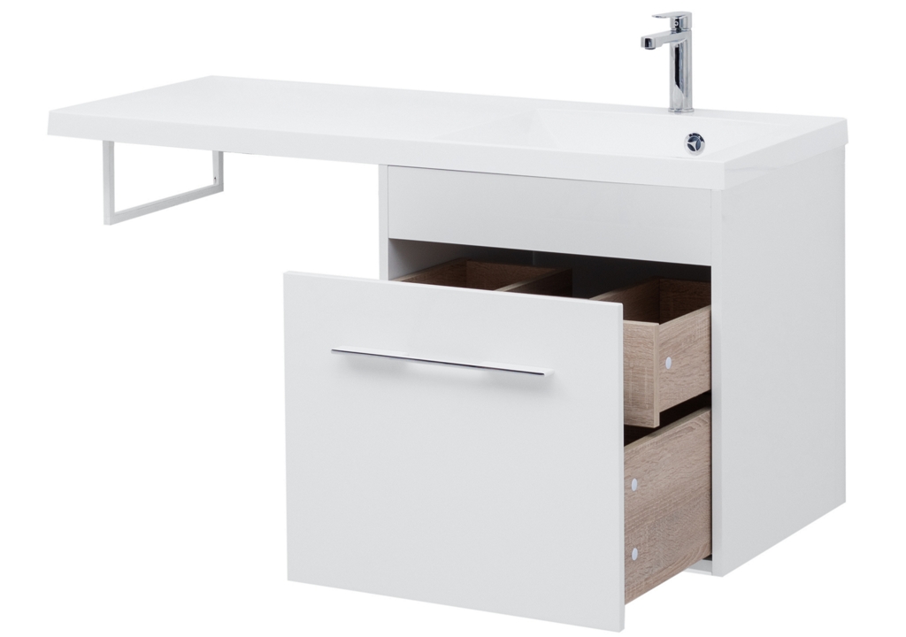 Тумба с раковиной Aquanet Августа 120 R белый 0021002600239568 - Вид №3