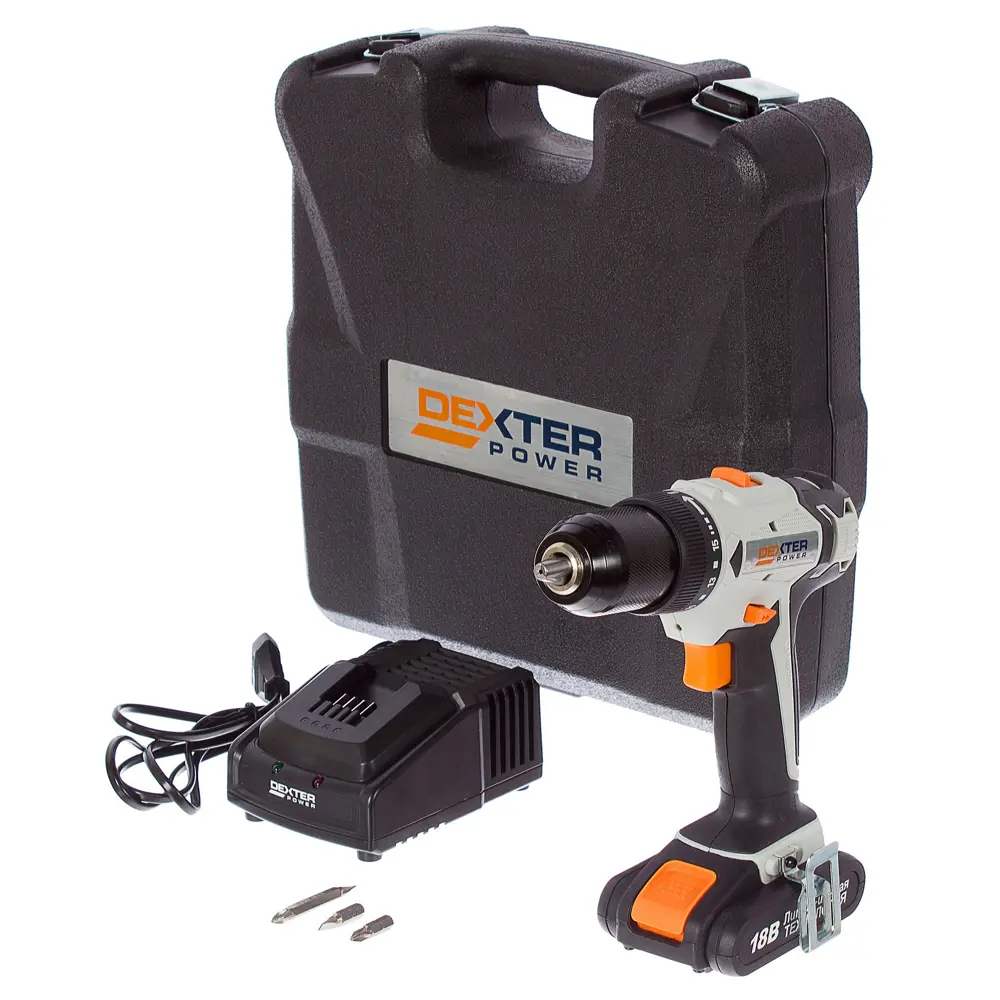 Шуруповерт аккумуляторный Dexter Power, 18 В Li-ion 1.5 Ач 18167386 STLM-2174963  - Вид №3