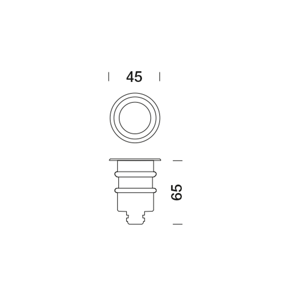 8400011 Встраиваемый в пешеходный пол Platek NANO FULL INOX TONDO  NANO FULL INOX - 1 LED 3000K 14°  - Вид №20