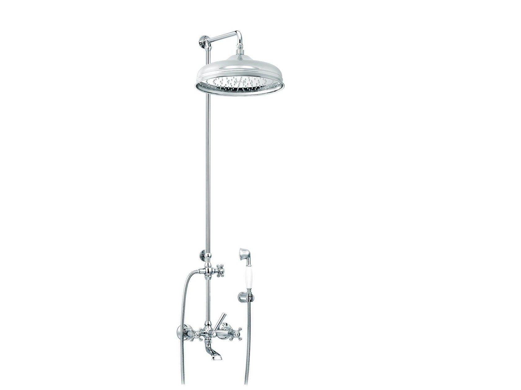 Латунная настенная душевая колонна с ручным душем rvb 1920-1921 ARCH-00078431 - Вид №1