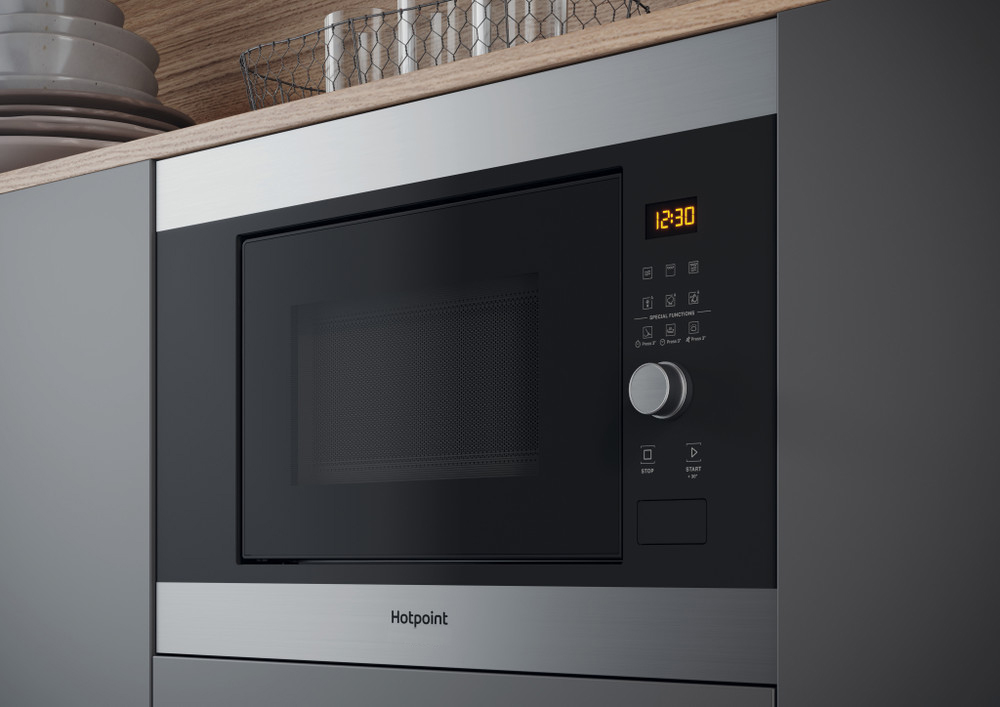 9136624 Встраиваемая микроволновая печь Hotpoint MF20G IX HA серебристый STDN-0044655 - Вид №2