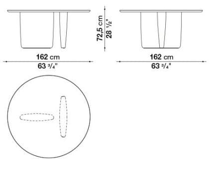 Бетонный круглый садовый стол B&B Italia Outdoor Тоби-Иши ARCH-00003002 - Вид №10